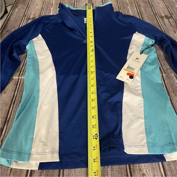Fila Acqua Sole Half Zip Tennis Jacket French Blue and Curacao Size Small - Picture 8 of 9